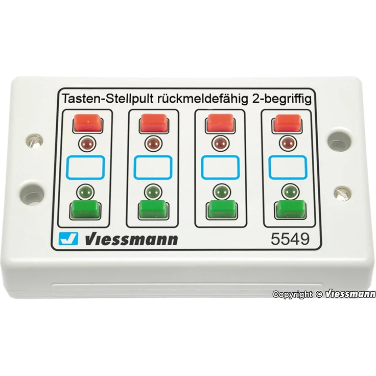 Viessmann 5549 Universal-Tasten-Stellpult, rckmeldefhig, 2-begriffig – Bild 2