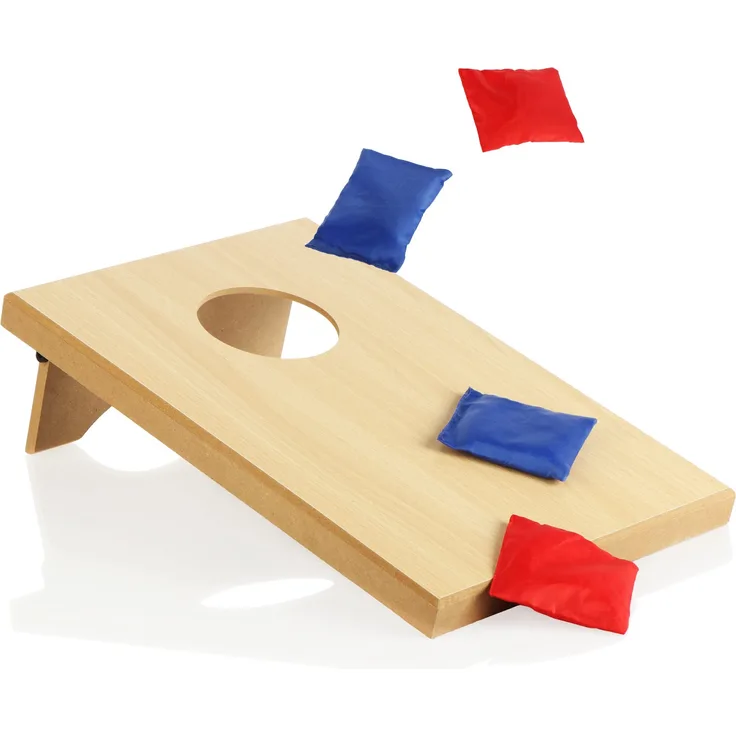 com-four® 5-teiliges Cornhole-Spiel-Set - Outdoor Wurfspiel für Kinder und Erwachsene - Bean Bag Säckchen (1 Stück - Cornhole)
