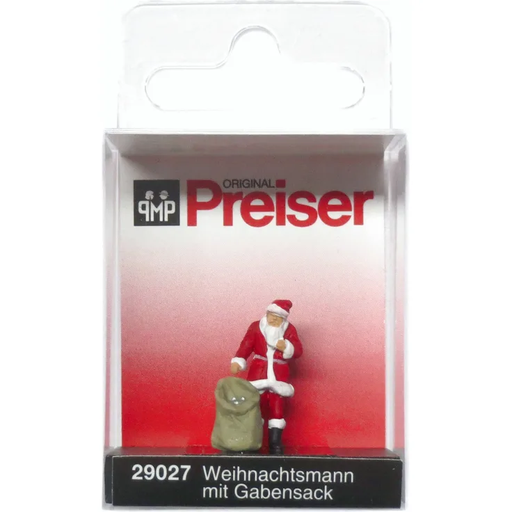 Preiser 29027 H0 Figur Weihnachtsmann mit Gabensack