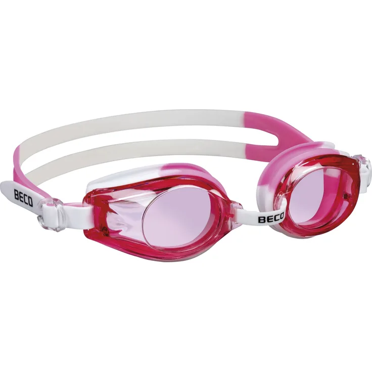 Beco Kinder Rimini Schwimmbrille 9926, mehrfarbig - Weiß/Pink, Einheitsgröße - One Size