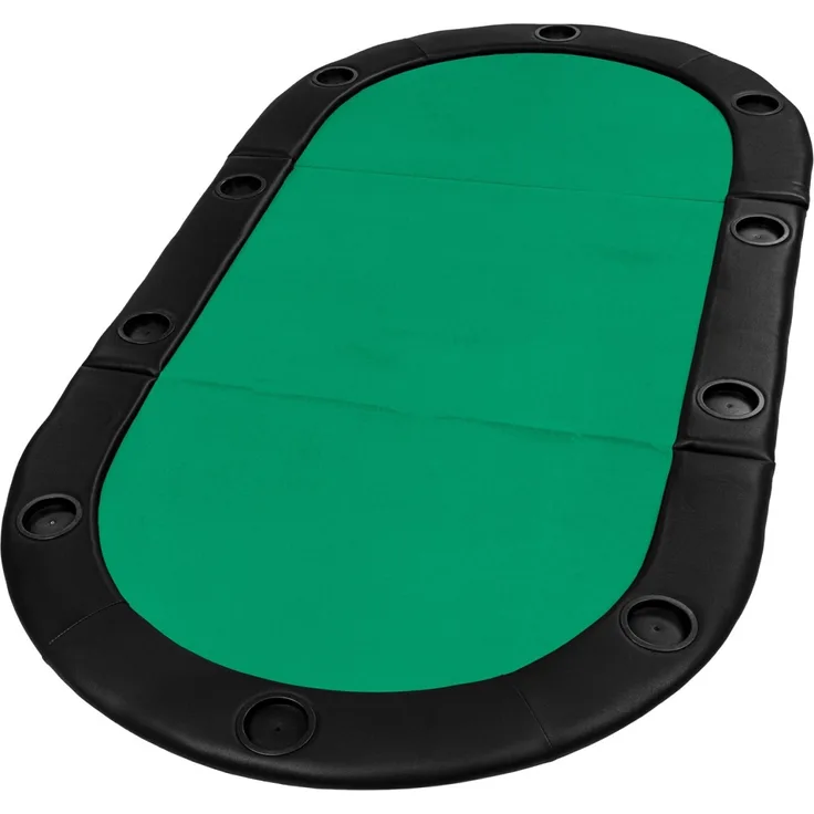 Deluxe faltbare Pokerauflage inkl. Tasche, L 208 x B 106 x H 3 cm, grün