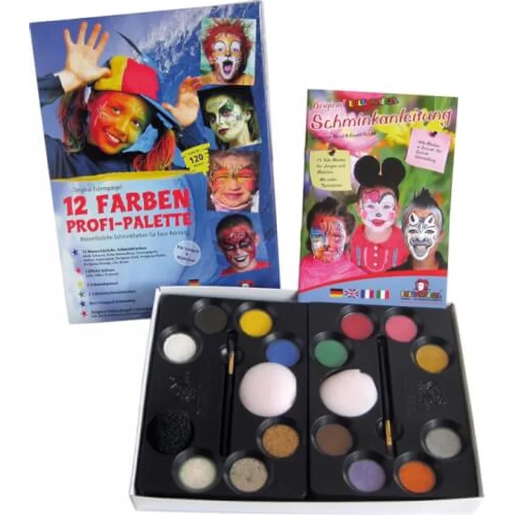 Eulenspiegel 212011 12 Farben-Profi-Schmink-Palette
