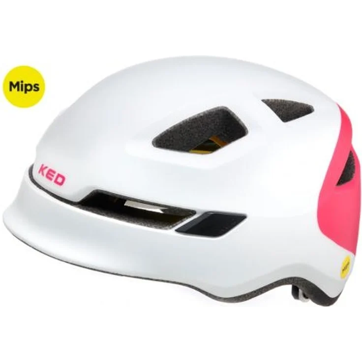 KED Kinderhelm POP 2021 white magenta Gr. M 52-56 cm – Bild 1