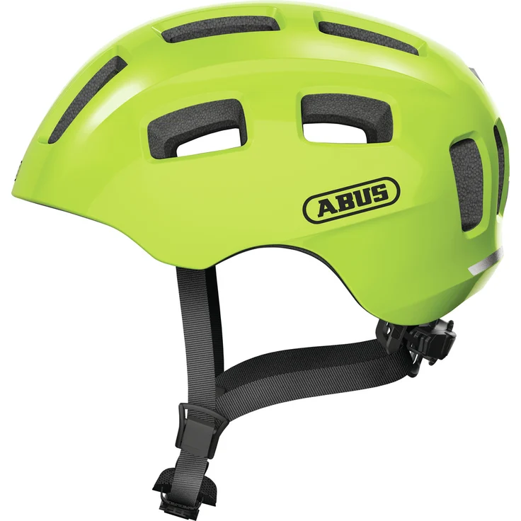 Abus 'Youn-I 2.0' Kinderfahrradhelm signal yellow, Kopfumfang 52-57 cm, mit integriertem LED-Rücklicht – Bild 1