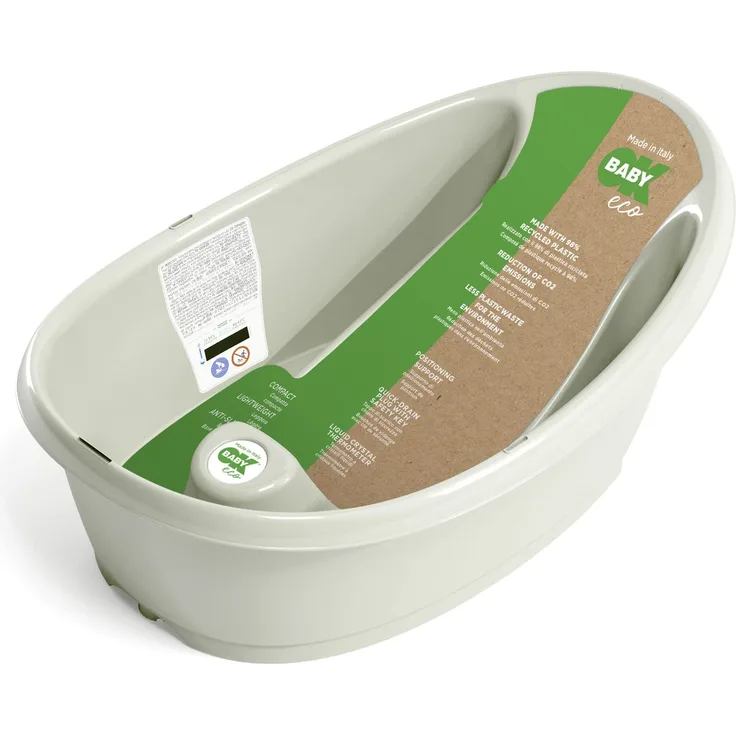 OKBABY ECO Onda Babywanne aus recyceltem Kunststoff – ergonomisches Design mit rutschfestem Sitz für Babys 0-12 Monate