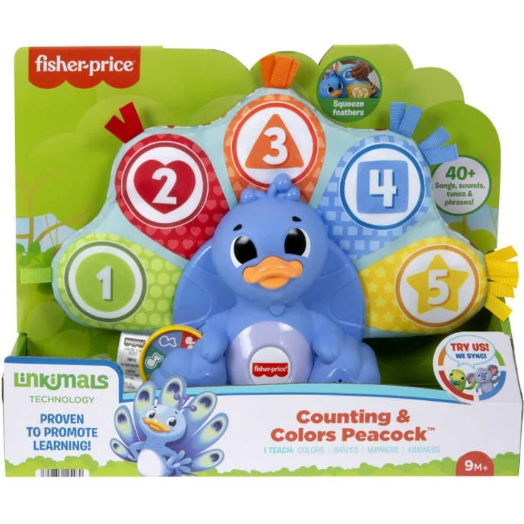 Mattel - Fisher-Price BlinkiLinkis Zahlen & Farben Pfau (D) – Bild 1