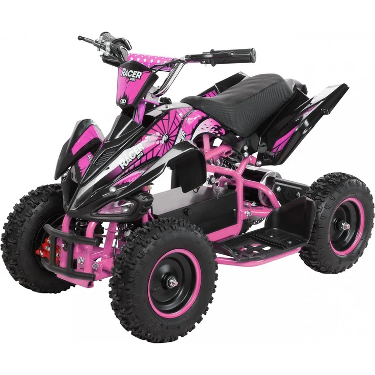 Elektro Quad Miniquad Kinder Racer 1000 Watt Pocket Kinderquad Pocketbike ATV (Schwarz/Pink) – Bild 1