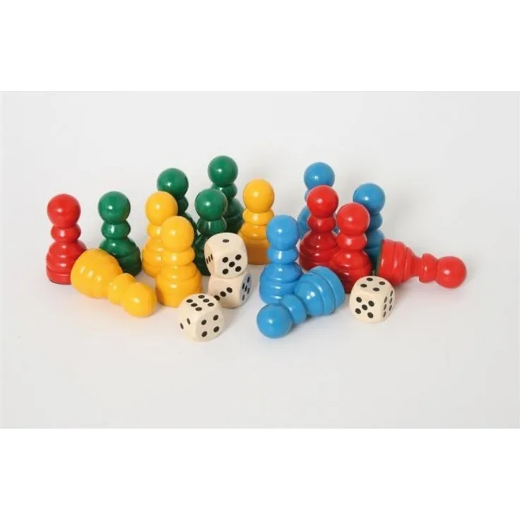 Bartl 107043 - Spielfiguren-Set Ludo inkl. Würfel