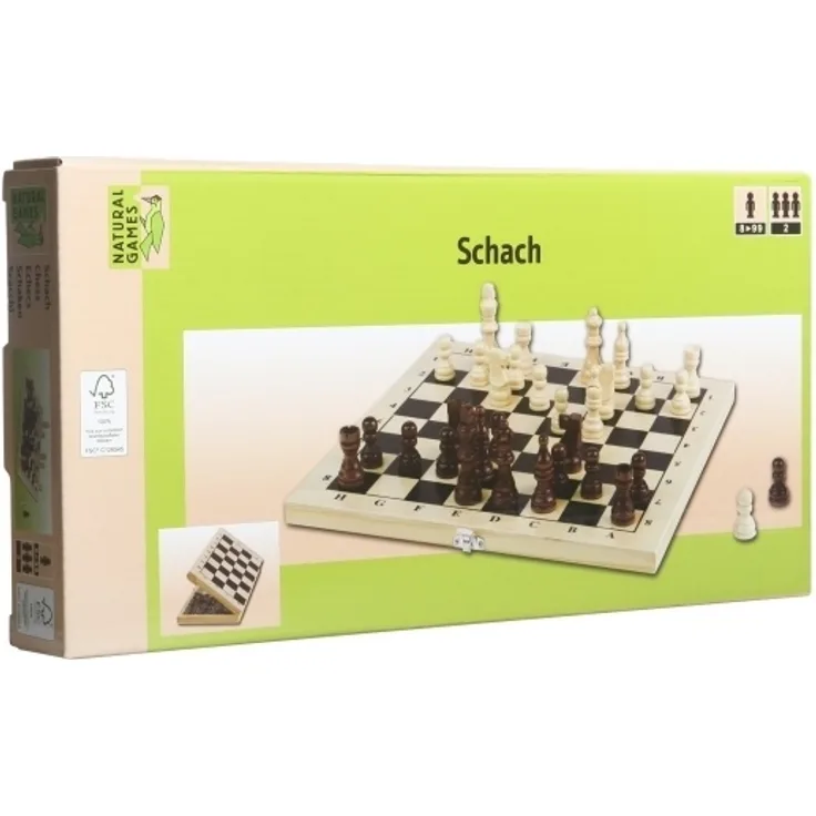 Natural Games Schachkassette hell 29x29 cm