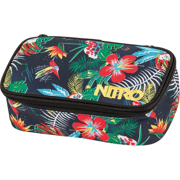 Nitro Pencil Case XL inkl. Geo Dreieick & Stundenplan, Federmäppchen, Schlampermäppchen, Faulenzer Box, Federmappe, Stifte Etui, Geo Ocean