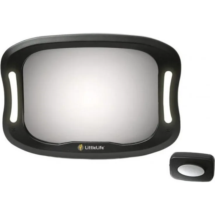 Autospiegel Baby 28,5 x 7,5 x 20 cm Glas schwarz
