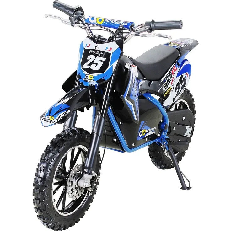 Kinder Mini Enduro Crossbike Gepard Elektro 500 Watt Motorcrossbike Pocketbike (Blau) - Preisvergleich
