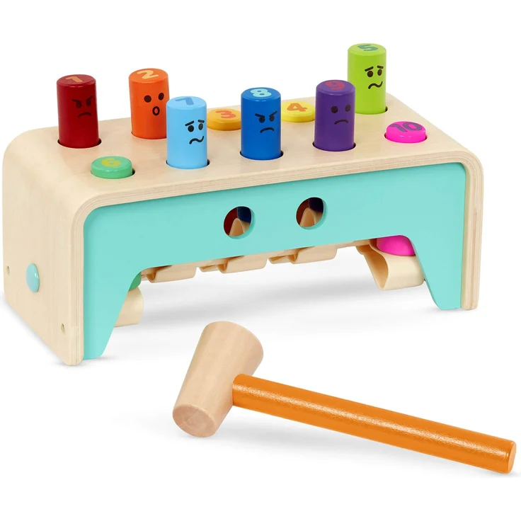 Battat Hammerspiel für Kinder aus Holz – Hämmerchenspiel, Klopfbank, Hammerbank, Klopfspiel – Motorikspielzeug Baby, Lernspielzeug, pädagogisches Spielzeug ab 1 Jahr - Preisvergleich – Bild 1