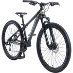 BIKESTAR Alu Mountainbike 27. 5 Zoll | 21 Gang Hardtail Sport MTB 14 Zoll Rahmen Scheibenbremse Federgabel | Schwarz Grün - Preisvergleich