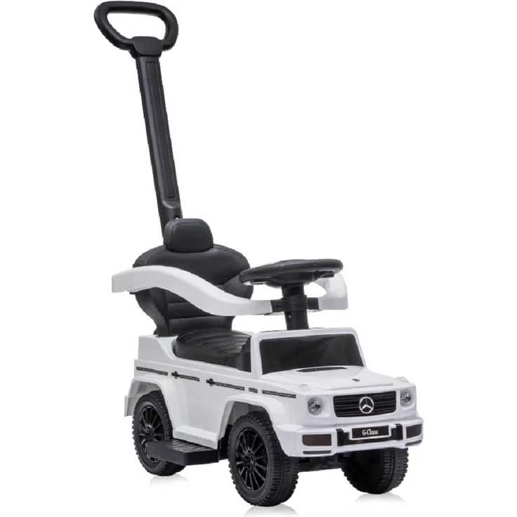 Lorelli Kinder Rutschauto Mercedes Benz G350 Schubstange Musikfunktion Staufach weiß