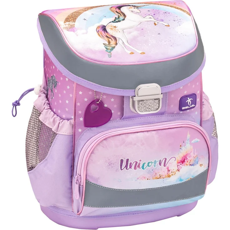 Mini-Fit Rainbow Unicorn Schulranzen Set 4 tlg. mit Brustgurt für Mädchen – Bild 2