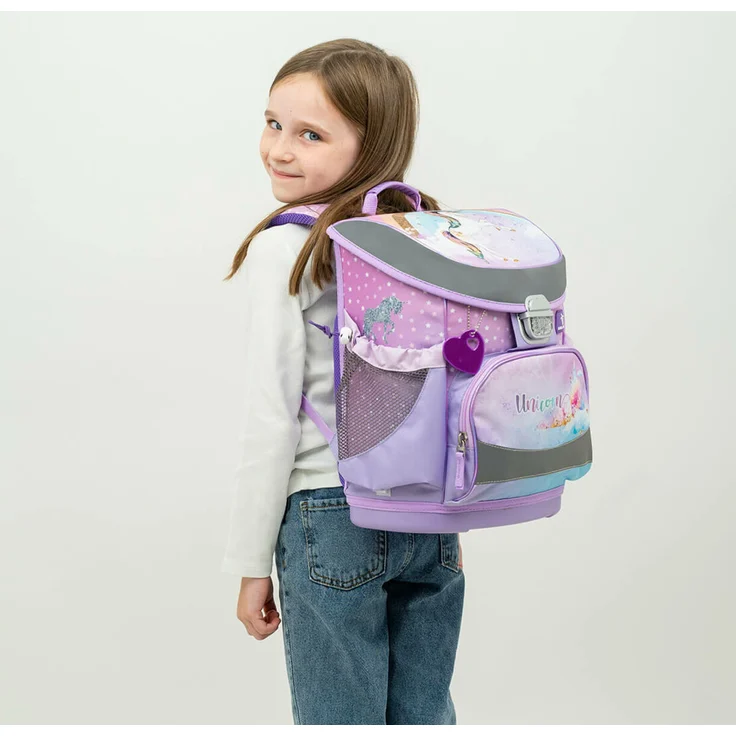 Mini-Fit Rainbow Unicorn Schulranzen Set 4 tlg. mit Brustgurt für Mädchen – Bild 10