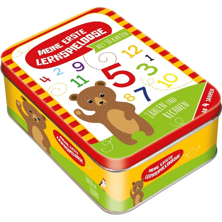 Meine erste Lernspieldose: Zählen und Rechnen, 50 Karten