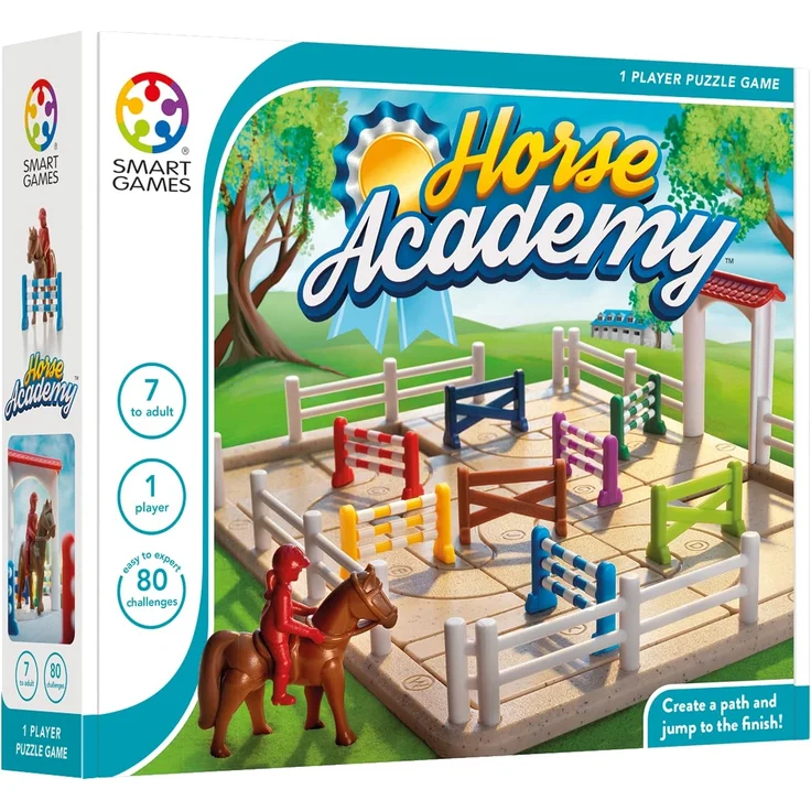 smart games - Horse Academy, Puzzlespiel mit 80 Herausforderungen, 7+ Jahre