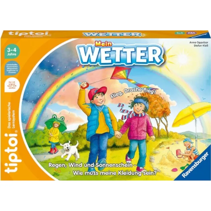 Ravensburger tiptoi Spiel 00118 Mein Wetter – Lernspiel von Ravensburger ab 3 Jahren für 1-4 Spieler