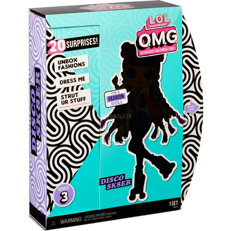 L.O.L. Surprise 'OMG Series 3 - Disco Sk8er' Modepuppe, mit 20 Überraschungen, ab 6 Jahren – Bild 4