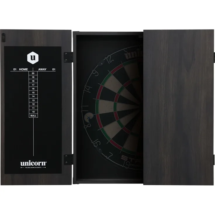 Unicorn Maestro Black Dartboard Cabinet | Dart Board Platte Dartscheibe