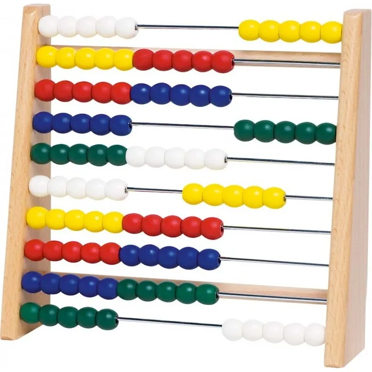 Rechenrahmen mit 100 Kunststoffperlen
