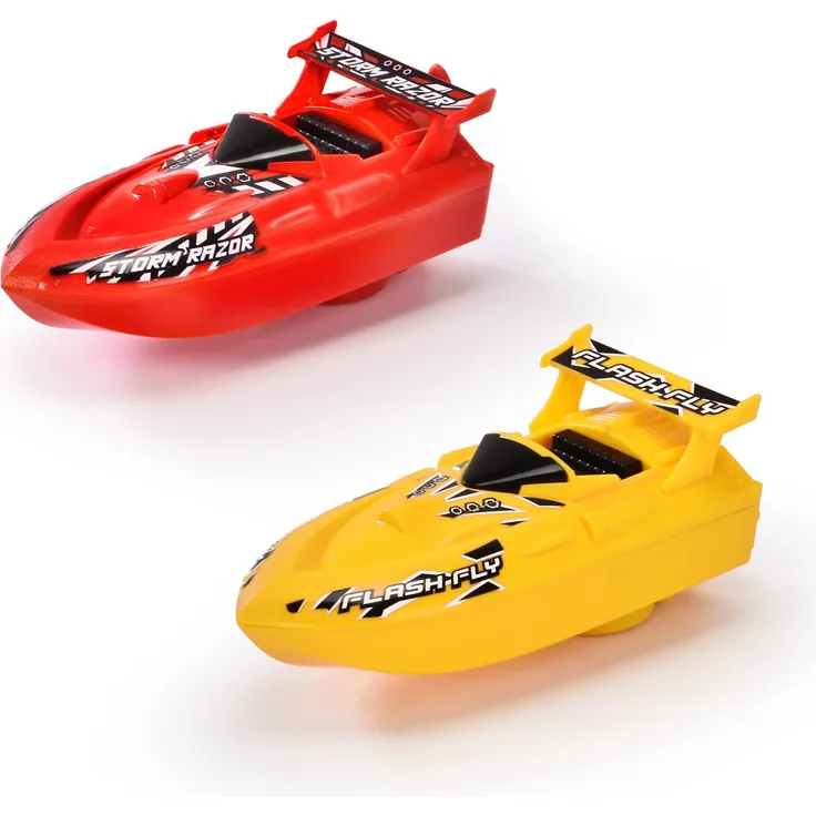 Dickie Toys – Ocean Rider (15 cm) – Spielzeugboot zum Aufziehen, mit Lenkung, Badewannenspielzeug, zufällige Farbe, für Kinder ab 3 Jahren