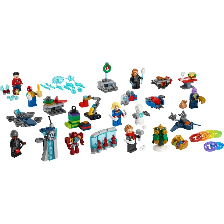 LEGO 76196 'Marvel Avengers Adventskalender', 298 Teile, ab 7 Jahren, beinhaltet 7 Minifiguren – Bild 2