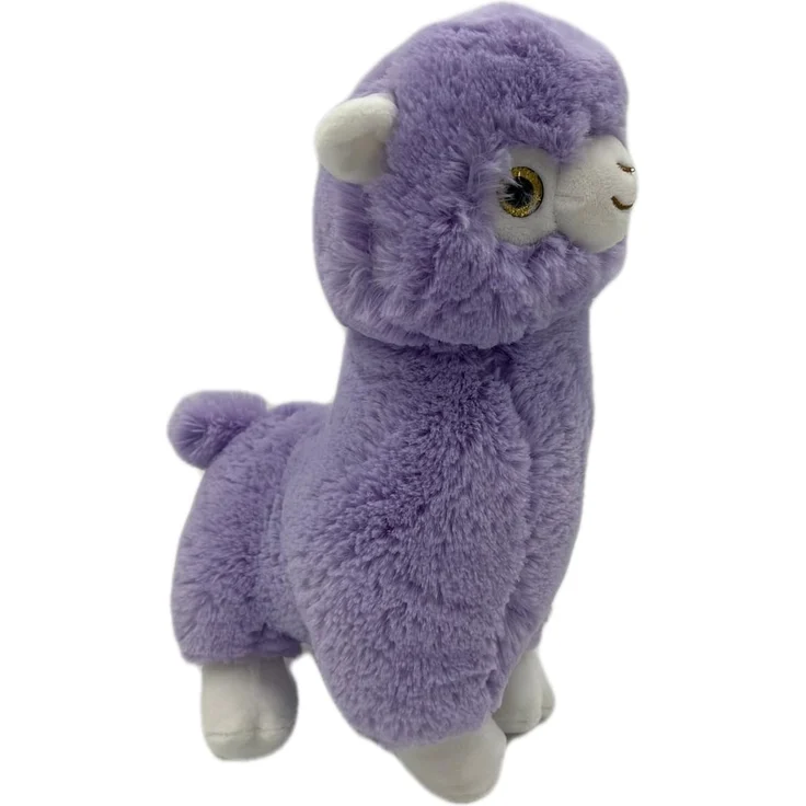 Alpaka Regenbogen Plüsch-Tier 27 cm groß niedliches weiches Kuschel-Tier Lama Rainbow Spielzeug bunt Baby Valentinstag Geburtstag Weihnachten Hochzeitstag Geschenkideen Uni lila Pastell+ GRATIS Schlüsselanhänger – Bild 2