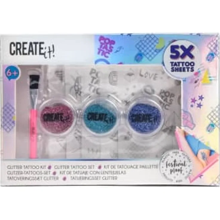 Create it! - Glitzer-Tattoos-Set