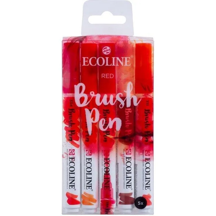 Ecoline | Set mit 5 Brush Pens Rot