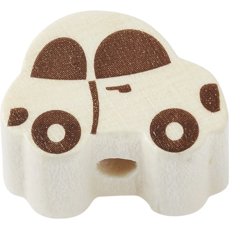 Schnulli-Auto 18 x 13 x 8 mm, natur, Btl. 2 St.