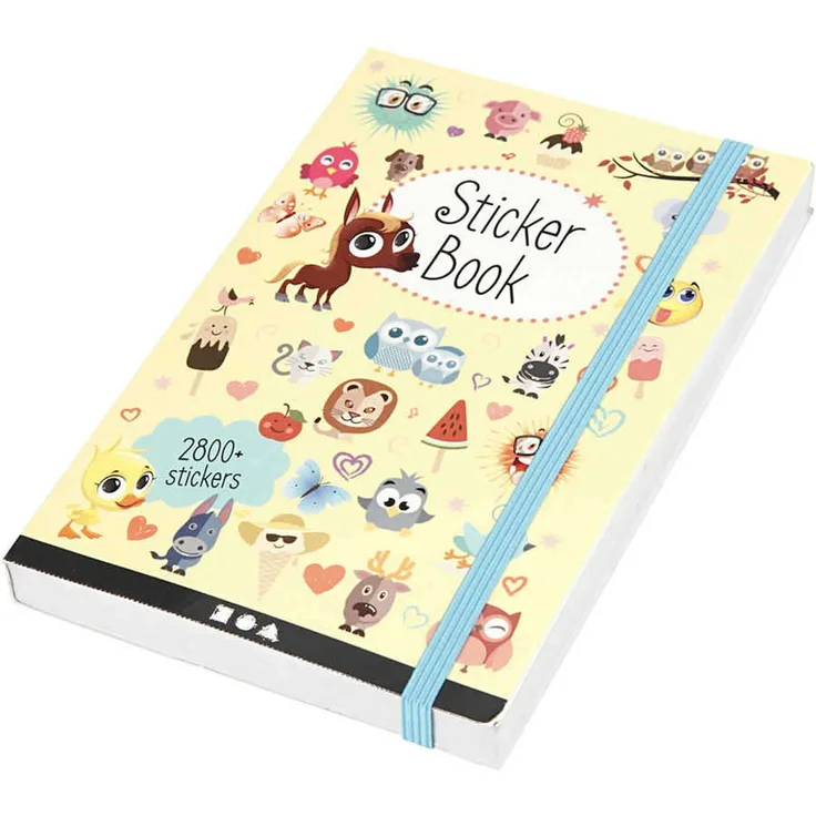 Stickerbuch, mit 80 Seiten Sticker-Buch, Größe 11,5x17 cm, Stärke: 1,5 cm, 1 Stück, 80 Seiten