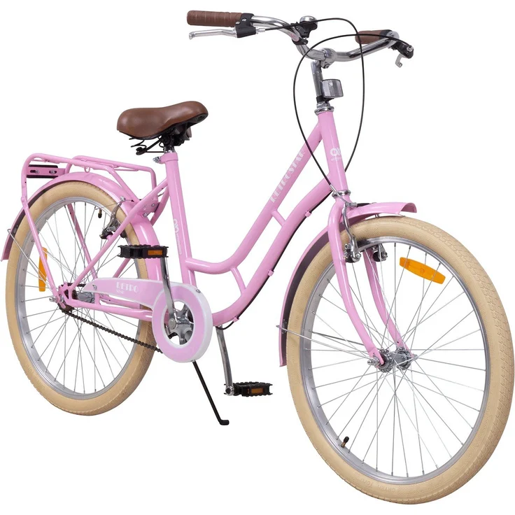 Kinderfahrrad Retrostar 24 Zoll Kinder Mädchen Fahrrad rosa retro Kinderrad – Bild 1