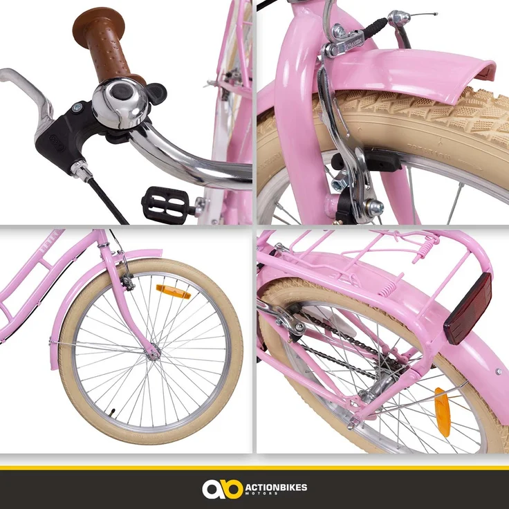 Kinderfahrrad Retrostar 24 Zoll Kinder Mädchen Fahrrad rosa retro Kinderrad – Bild 11