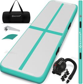 KESSER® Turnmatte Aufblasbar Airtrack Fitness-Matte 3/4/5/6m - Mint Grün