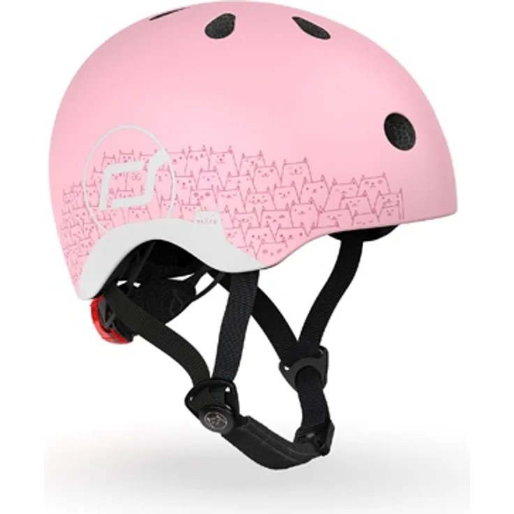 Kinder Helm, "Reflective rose" einstellbar XXS bis S, für Kinder KU von 45 bis 51 cm, Scoot and Ride