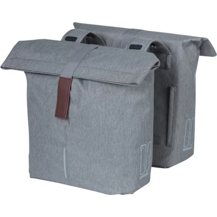 Doppelpacktasche Basil City grey melee, 30x18x49cm