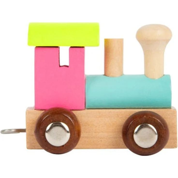 Eisenbahnwagen Buchstabe W Holz beige 5 x 3,5 x 6 cm #237 – Bild 4