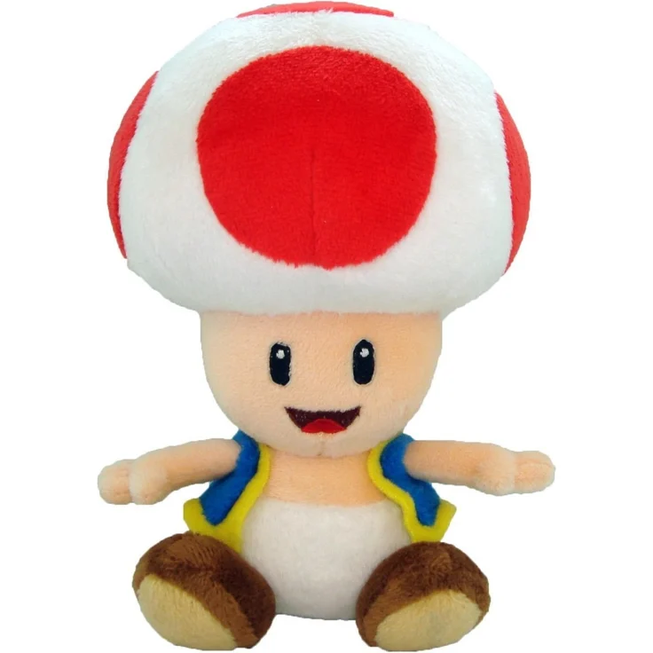 Nintendo Toad, Plüschfigur, rot, ca. 17 cm