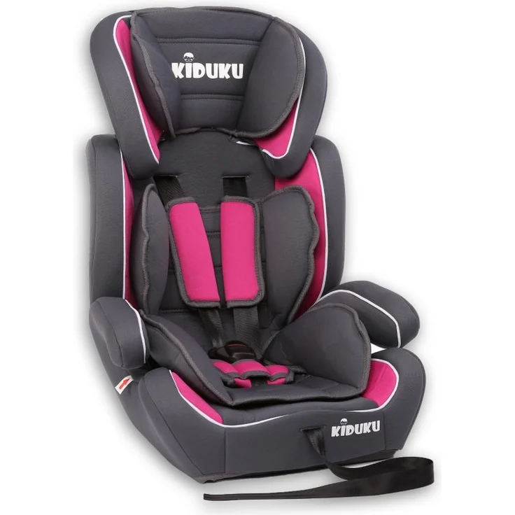 KIDUKU Autokindersitz, Grau/Pink, 9-36 kg (Gruppe 1/2/3) – Bild 1