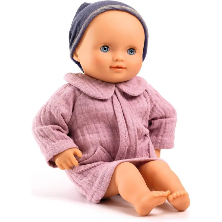 Babpuppe Dalhia in purple, mit Kleidung, aus der Pomea Serie, 32 cm, von Djeco