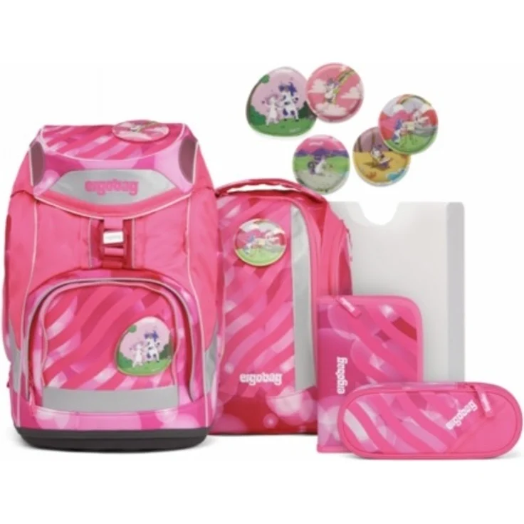 ERGOBAG Schulrucksack Set pack 6-teilig "KuntBärbuntes Einhorn" – Bild 2