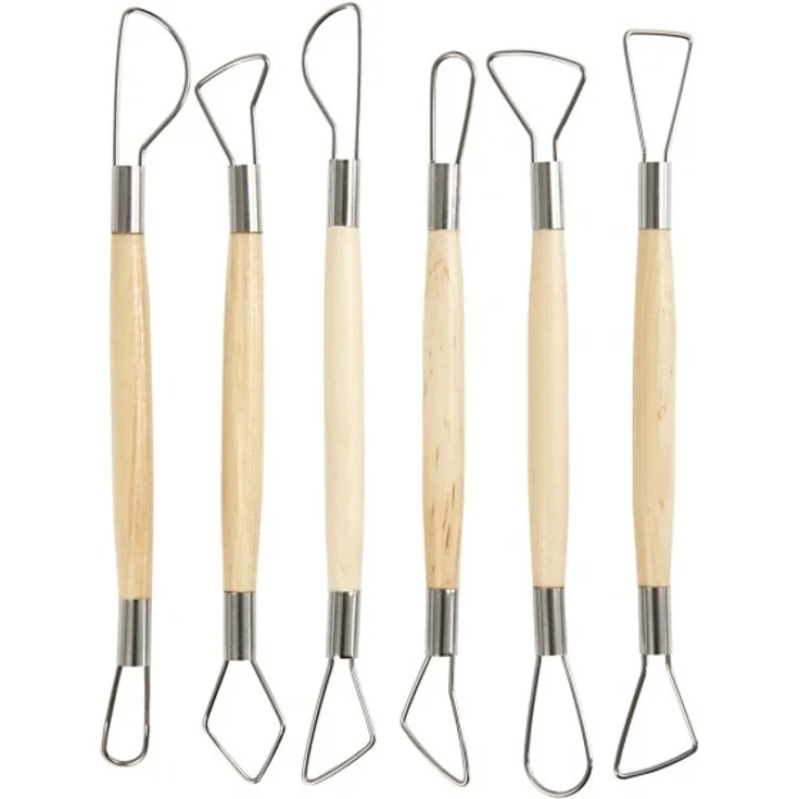 Werkzeugsatz Mirettesrund Holz/Stahl 6-Teilig