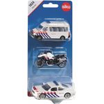 Siku Polizeiset 21 x 9,5 cm Stahl weiß 3-teilig