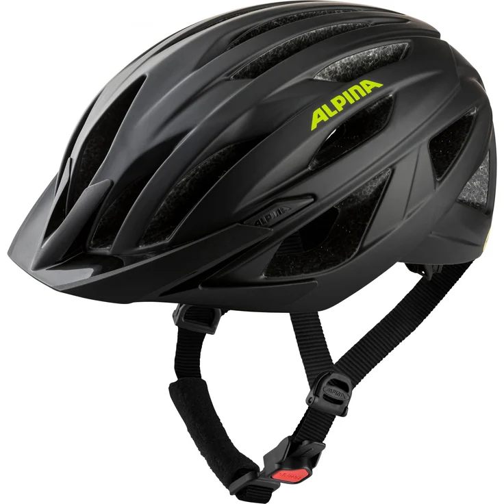 Alpina Parana Black - Neon Yellow Matt, Größe 51 - 56 cm - Fahrradhelm, Farbe Schwarz – Bild 1