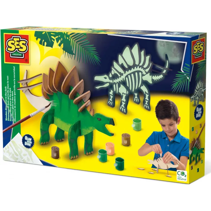 dino-Bastelset Junior Holz natur 11-teilig