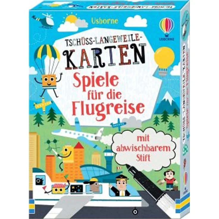 Tschüss-Langeweile-Karten: Spiele für die Flugreise