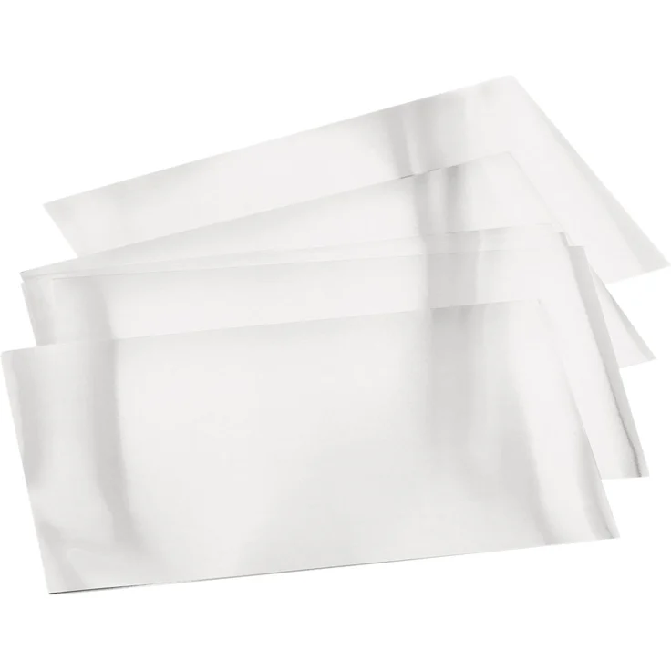 Glorex Prägefolie silber Hartmetall 19 x 30 cm, 3 Blatt – Bild 3